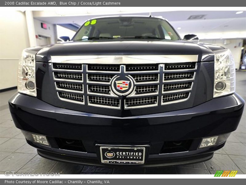 Blue Chip / Cocoa/Light Cashmere 2008 Cadillac Escalade AWD