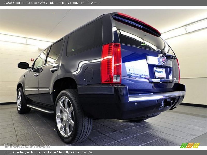 Blue Chip / Cocoa/Light Cashmere 2008 Cadillac Escalade AWD