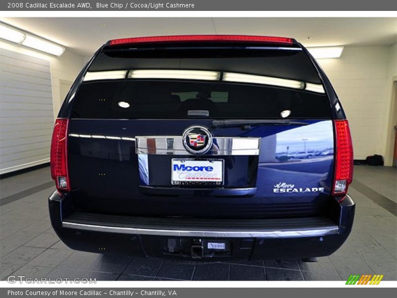 Blue Chip / Cocoa/Light Cashmere 2008 Cadillac Escalade AWD