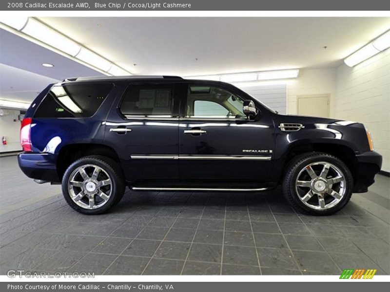 Blue Chip / Cocoa/Light Cashmere 2008 Cadillac Escalade AWD