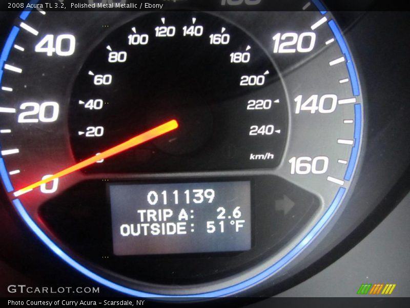 Polished Metal Metallic / Ebony 2008 Acura TL 3.2