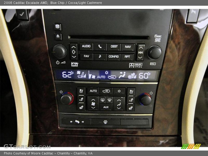 Blue Chip / Cocoa/Light Cashmere 2008 Cadillac Escalade AWD