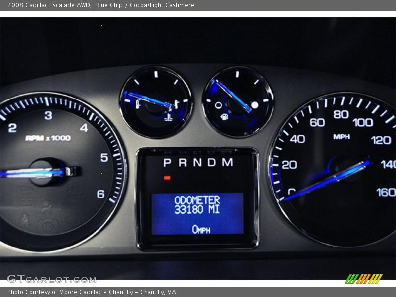 Blue Chip / Cocoa/Light Cashmere 2008 Cadillac Escalade AWD