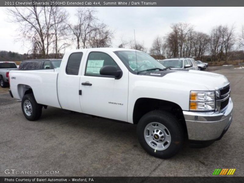 Summit White / Dark Titanium 2011 Chevrolet Silverado 2500HD Extended Cab 4x4