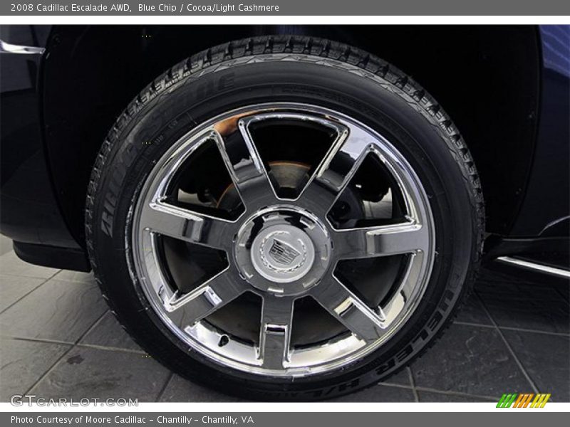 Blue Chip / Cocoa/Light Cashmere 2008 Cadillac Escalade AWD