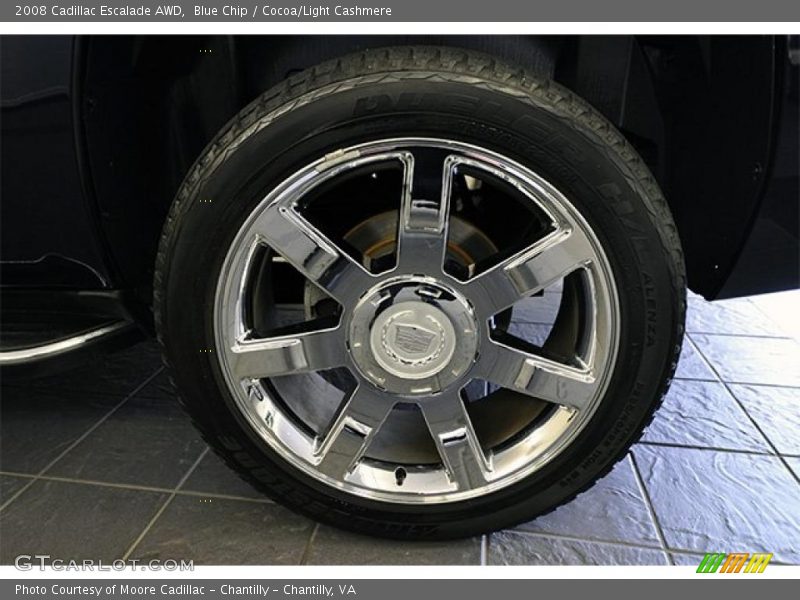 Blue Chip / Cocoa/Light Cashmere 2008 Cadillac Escalade AWD