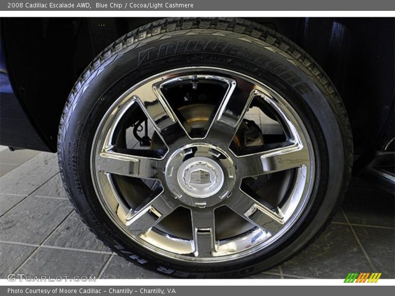 Blue Chip / Cocoa/Light Cashmere 2008 Cadillac Escalade AWD