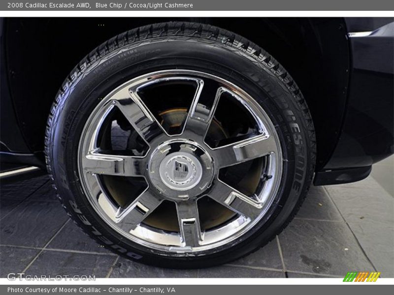 Blue Chip / Cocoa/Light Cashmere 2008 Cadillac Escalade AWD
