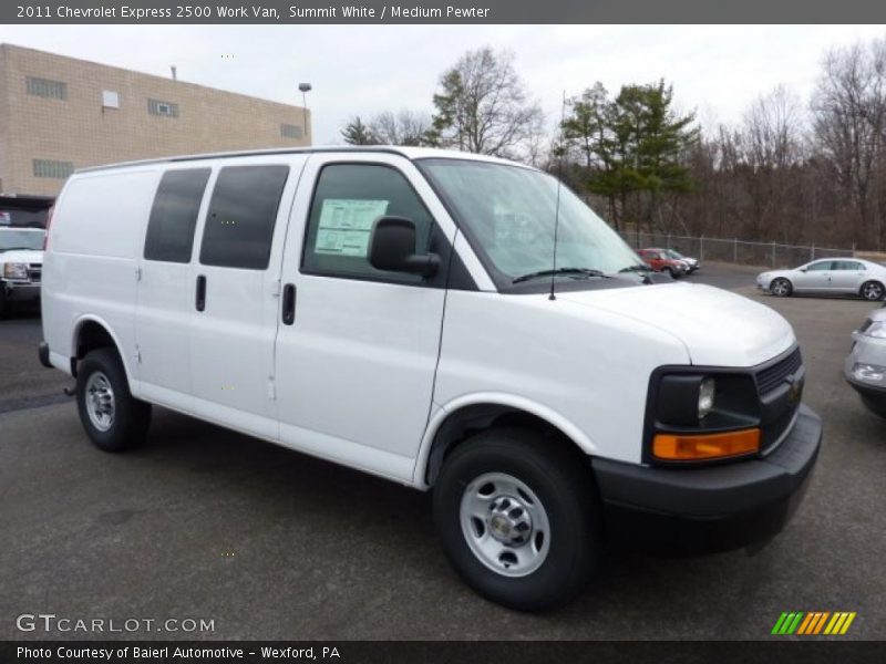 Front 3/4 View of 2011 Express 2500 Work Van