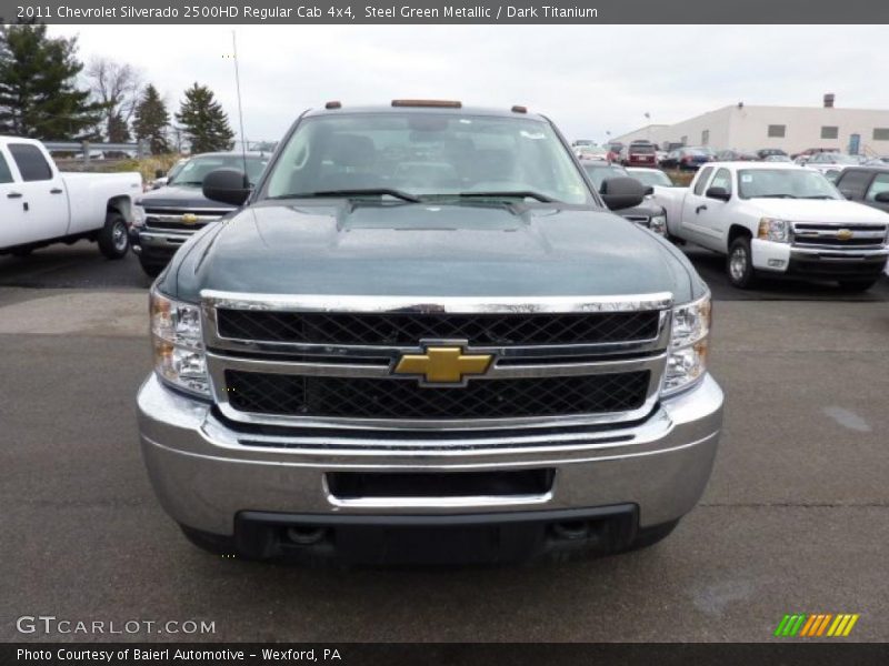 Steel Green Metallic / Dark Titanium 2011 Chevrolet Silverado 2500HD Regular Cab 4x4