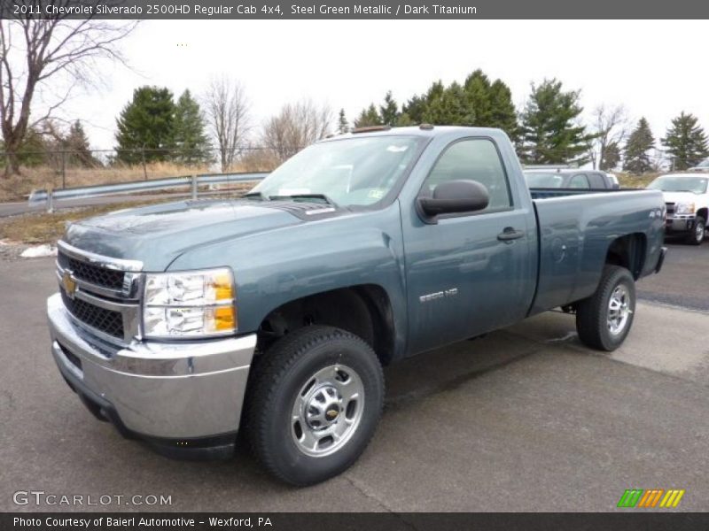 Steel Green Metallic / Dark Titanium 2011 Chevrolet Silverado 2500HD Regular Cab 4x4
