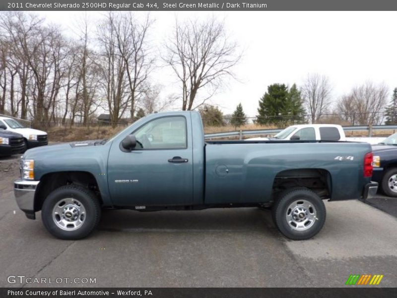 Steel Green Metallic / Dark Titanium 2011 Chevrolet Silverado 2500HD Regular Cab 4x4