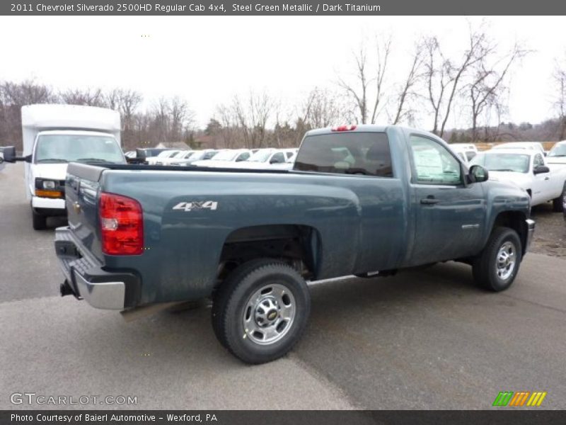 Steel Green Metallic / Dark Titanium 2011 Chevrolet Silverado 2500HD Regular Cab 4x4