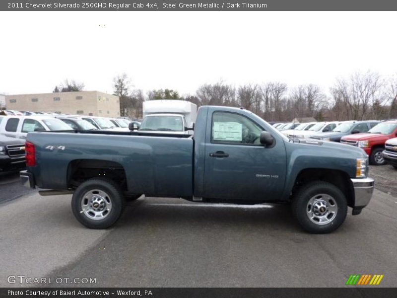 Steel Green Metallic / Dark Titanium 2011 Chevrolet Silverado 2500HD Regular Cab 4x4