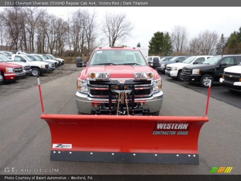 Victory Red / Dark Titanium 2011 Chevrolet Silverado 2500HD Regular Cab 4x4