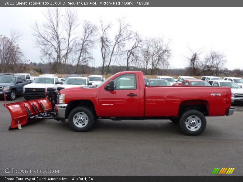 Victory Red / Dark Titanium 2011 Chevrolet Silverado 2500HD Regular Cab 4x4