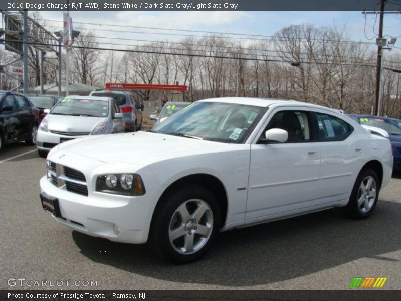Stone White / Dark Slate Gray/Light Slate Gray 2010 Dodge Charger R/T AWD
