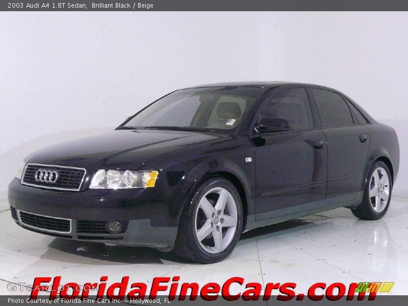 Brilliant Black / Beige 2003 Audi A4 1.8T Sedan