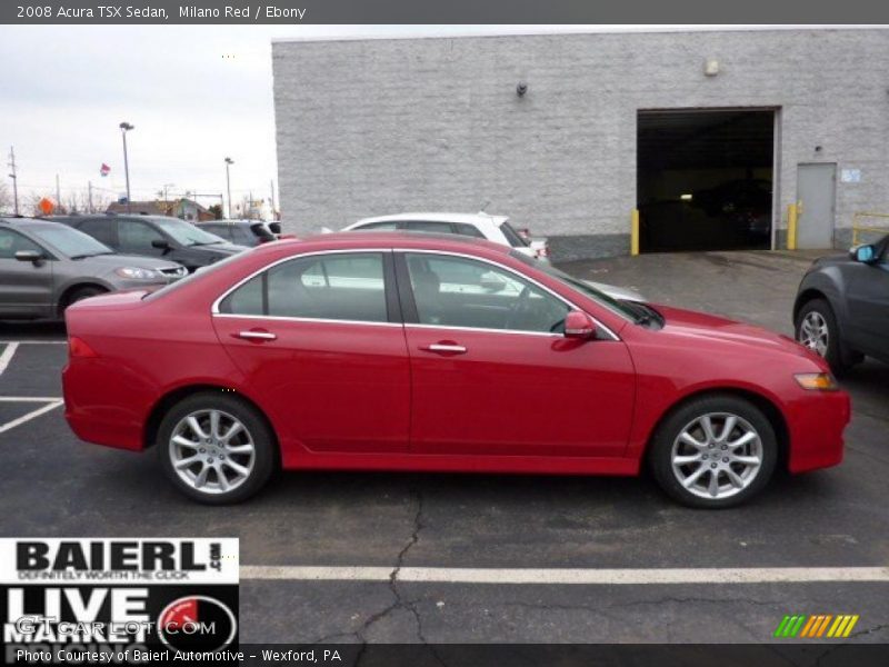 Milano Red / Ebony 2008 Acura TSX Sedan