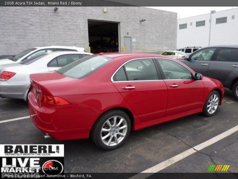 Milano Red / Ebony 2008 Acura TSX Sedan