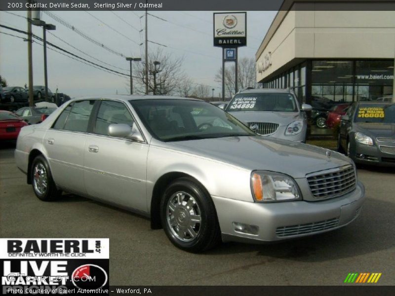 Sterling Silver / Oatmeal 2003 Cadillac DeVille Sedan