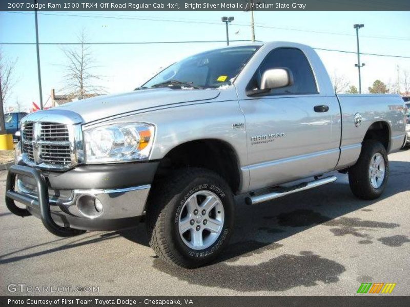 Bright Silver Metallic / Medium Slate Gray 2007 Dodge Ram 1500 TRX4 Off Road Regular Cab 4x4