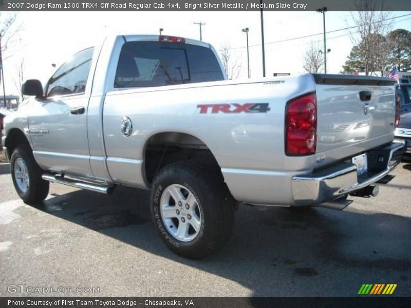 Bright Silver Metallic / Medium Slate Gray 2007 Dodge Ram 1500 TRX4 Off Road Regular Cab 4x4