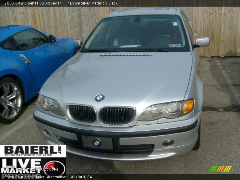 Titanium Silver Metallic / Black 2003 BMW 3 Series 330xi Sedan