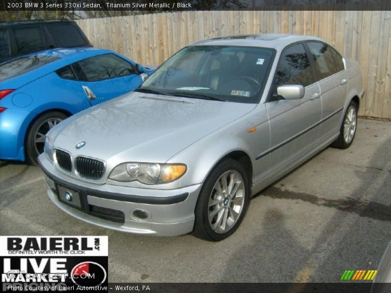 Titanium Silver Metallic / Black 2003 BMW 3 Series 330xi Sedan