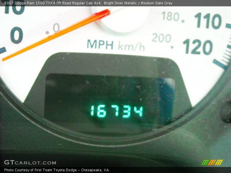 Bright Silver Metallic / Medium Slate Gray 2007 Dodge Ram 1500 TRX4 Off Road Regular Cab 4x4