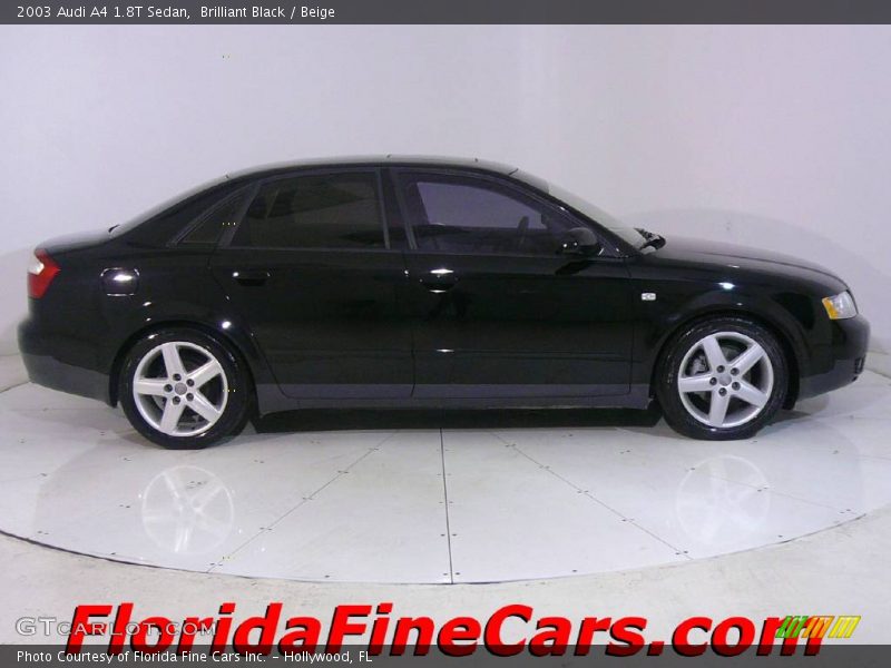 Brilliant Black / Beige 2003 Audi A4 1.8T Sedan