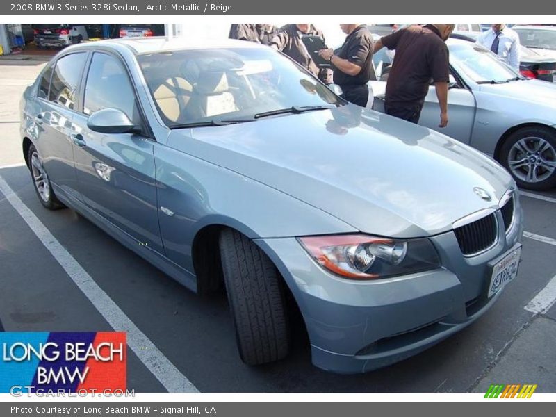 Arctic Metallic / Beige 2008 BMW 3 Series 328i Sedan