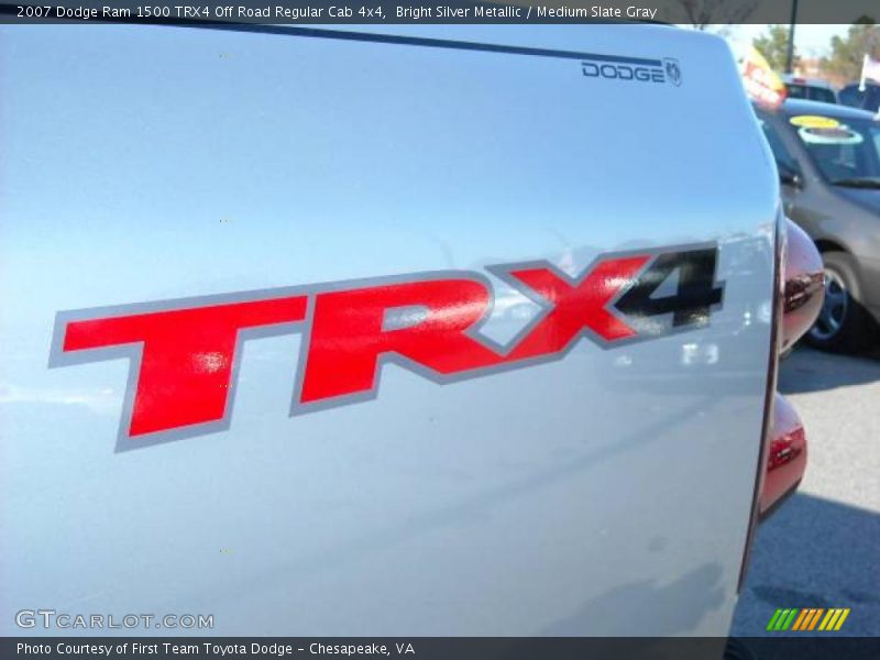 Bright Silver Metallic / Medium Slate Gray 2007 Dodge Ram 1500 TRX4 Off Road Regular Cab 4x4