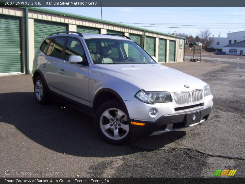 Titanium Silver Metallic / Grey 2007 BMW X3 3.0si