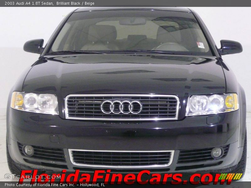 Brilliant Black / Beige 2003 Audi A4 1.8T Sedan