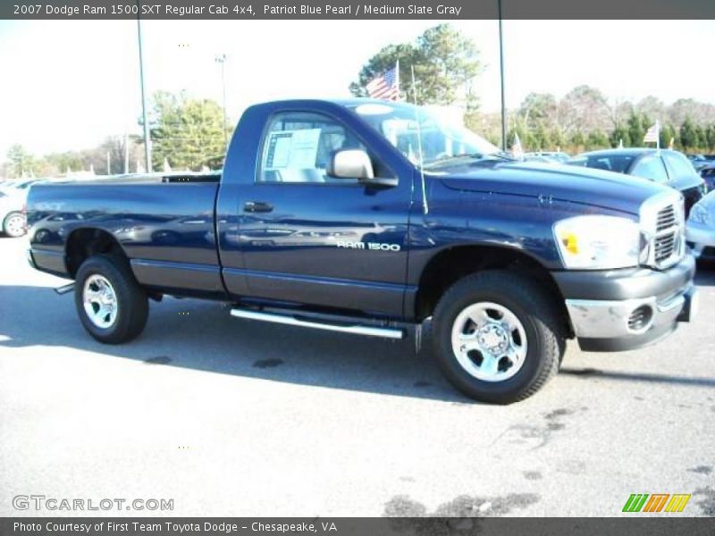 Patriot Blue Pearl / Medium Slate Gray 2007 Dodge Ram 1500 SXT Regular Cab 4x4