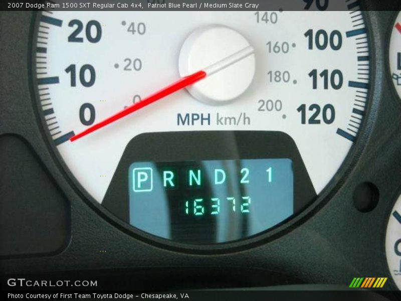 Patriot Blue Pearl / Medium Slate Gray 2007 Dodge Ram 1500 SXT Regular Cab 4x4