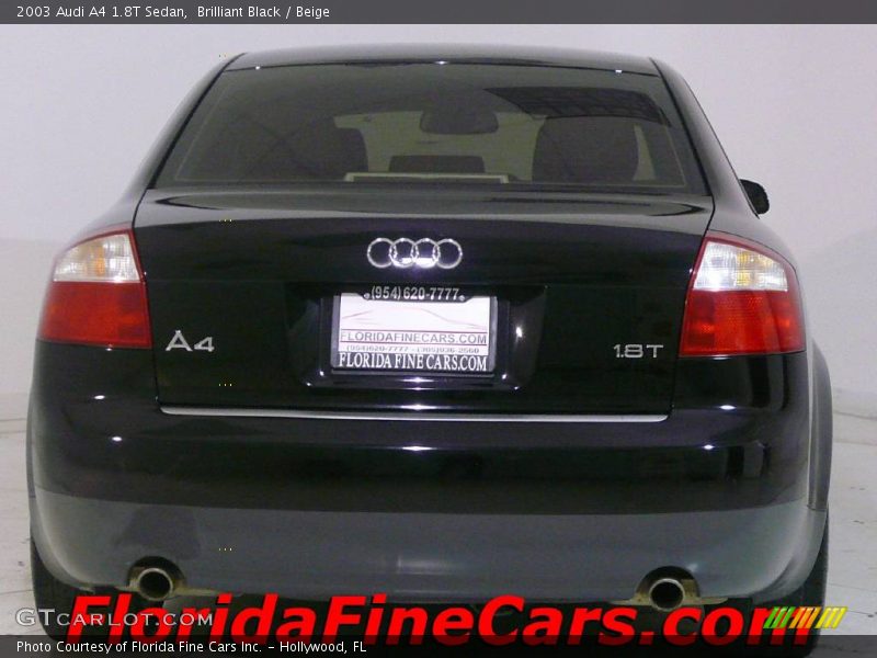 Brilliant Black / Beige 2003 Audi A4 1.8T Sedan