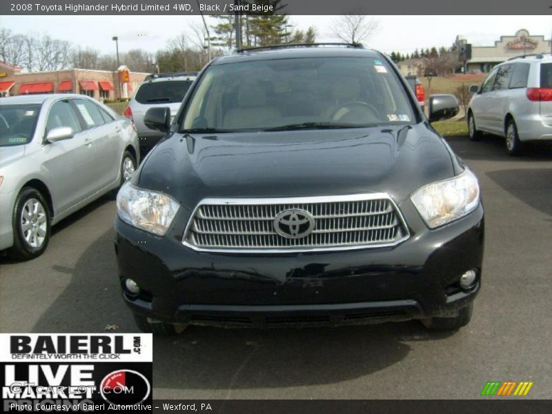 Black / Sand Beige 2008 Toyota Highlander Hybrid Limited 4WD