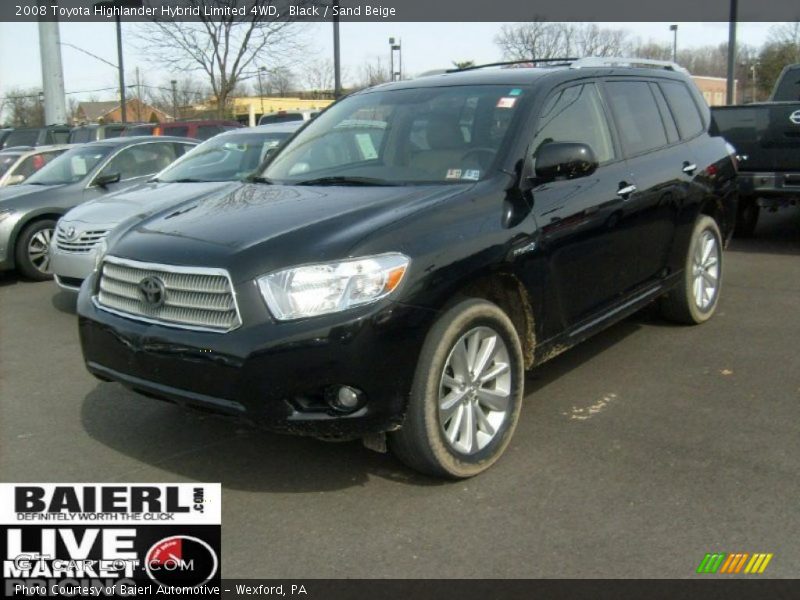 Black / Sand Beige 2008 Toyota Highlander Hybrid Limited 4WD