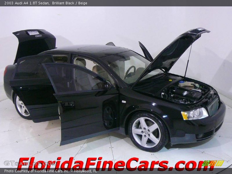 Brilliant Black / Beige 2003 Audi A4 1.8T Sedan