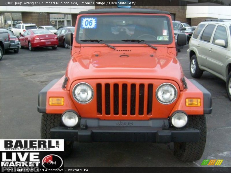 Impact Orange / Dark Slate Gray 2006 Jeep Wrangler Unlimited Rubicon 4x4
