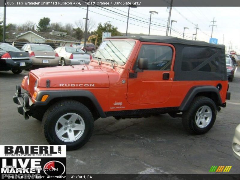 Impact Orange / Dark Slate Gray 2006 Jeep Wrangler Unlimited Rubicon 4x4