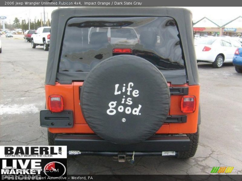 Impact Orange / Dark Slate Gray 2006 Jeep Wrangler Unlimited Rubicon 4x4