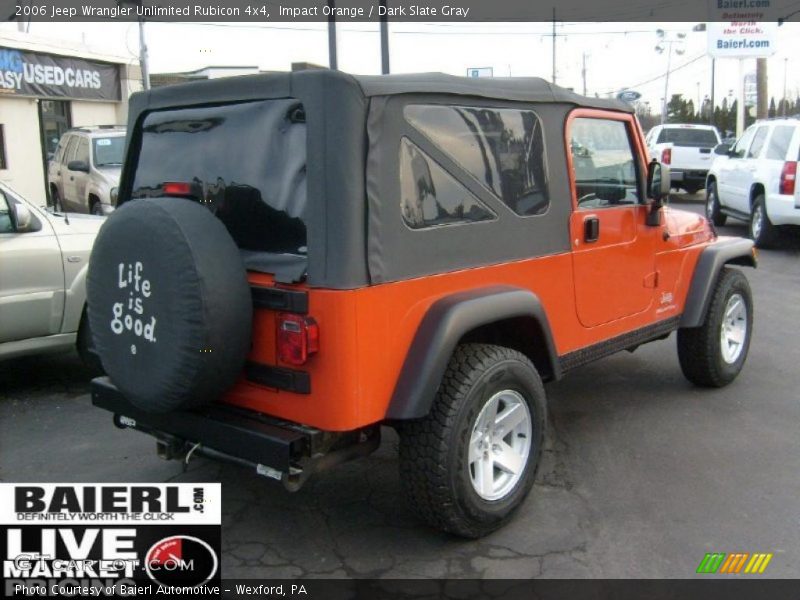 Impact Orange / Dark Slate Gray 2006 Jeep Wrangler Unlimited Rubicon 4x4