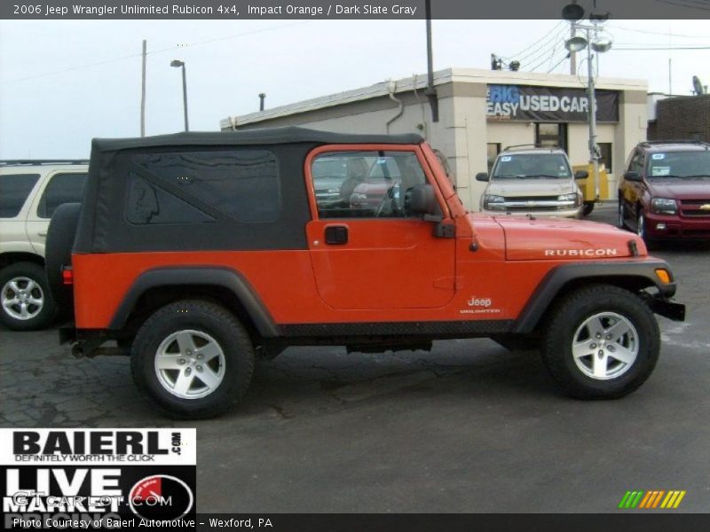 Impact Orange / Dark Slate Gray 2006 Jeep Wrangler Unlimited Rubicon 4x4