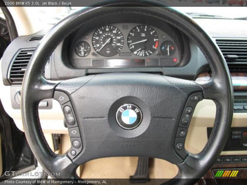Jet Black / Beige 2006 BMW X5 3.0i