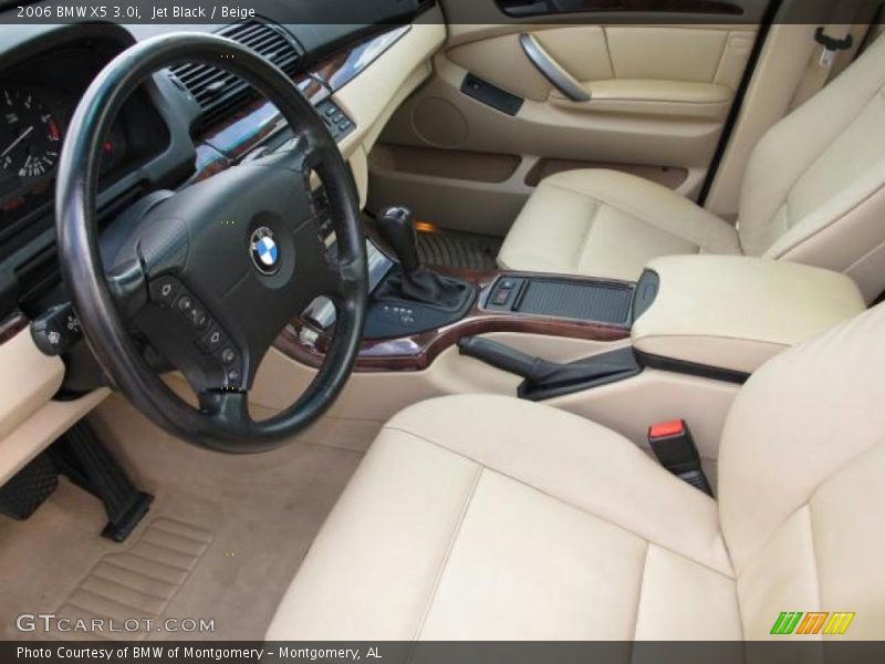Jet Black / Beige 2006 BMW X5 3.0i