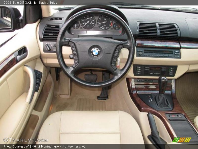 Jet Black / Beige 2006 BMW X5 3.0i