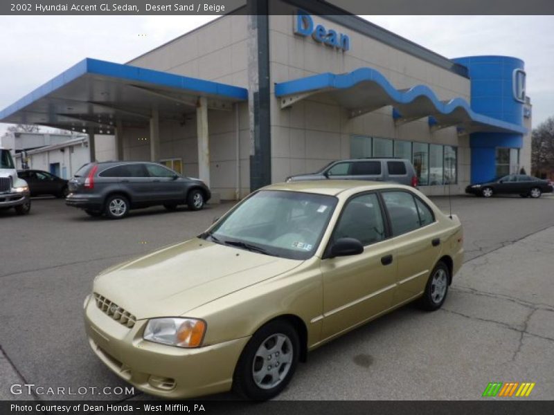 Desert Sand / Beige 2002 Hyundai Accent GL Sedan